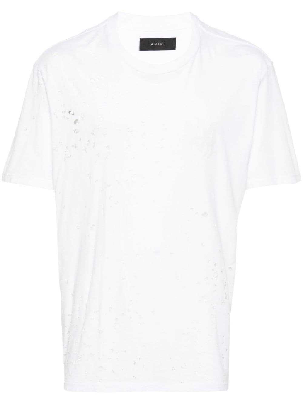 AMIRI Core Shotgun T-Shirt im Distressed-Look - Weiß von AMIRI