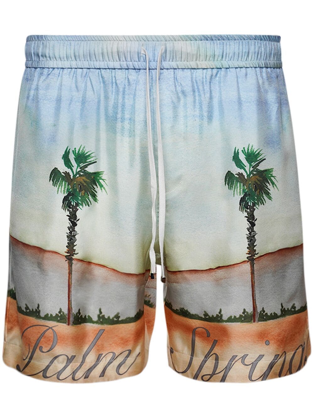 AMIRI Dinosaur Webster Shorts mit Palmen - Blau von AMIRI