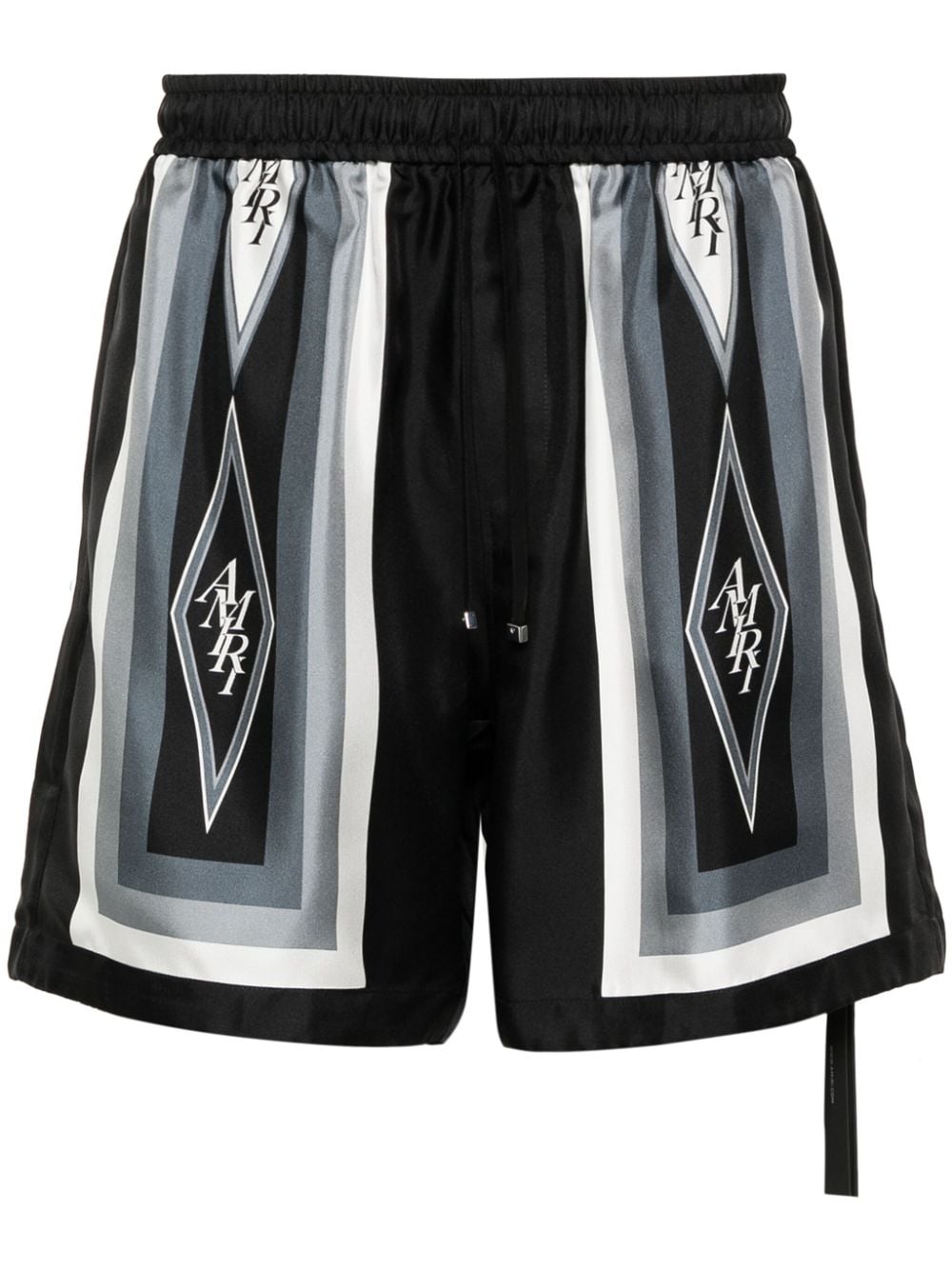 AMIRI Diamond Shorts aus Seide - Schwarz von AMIRI