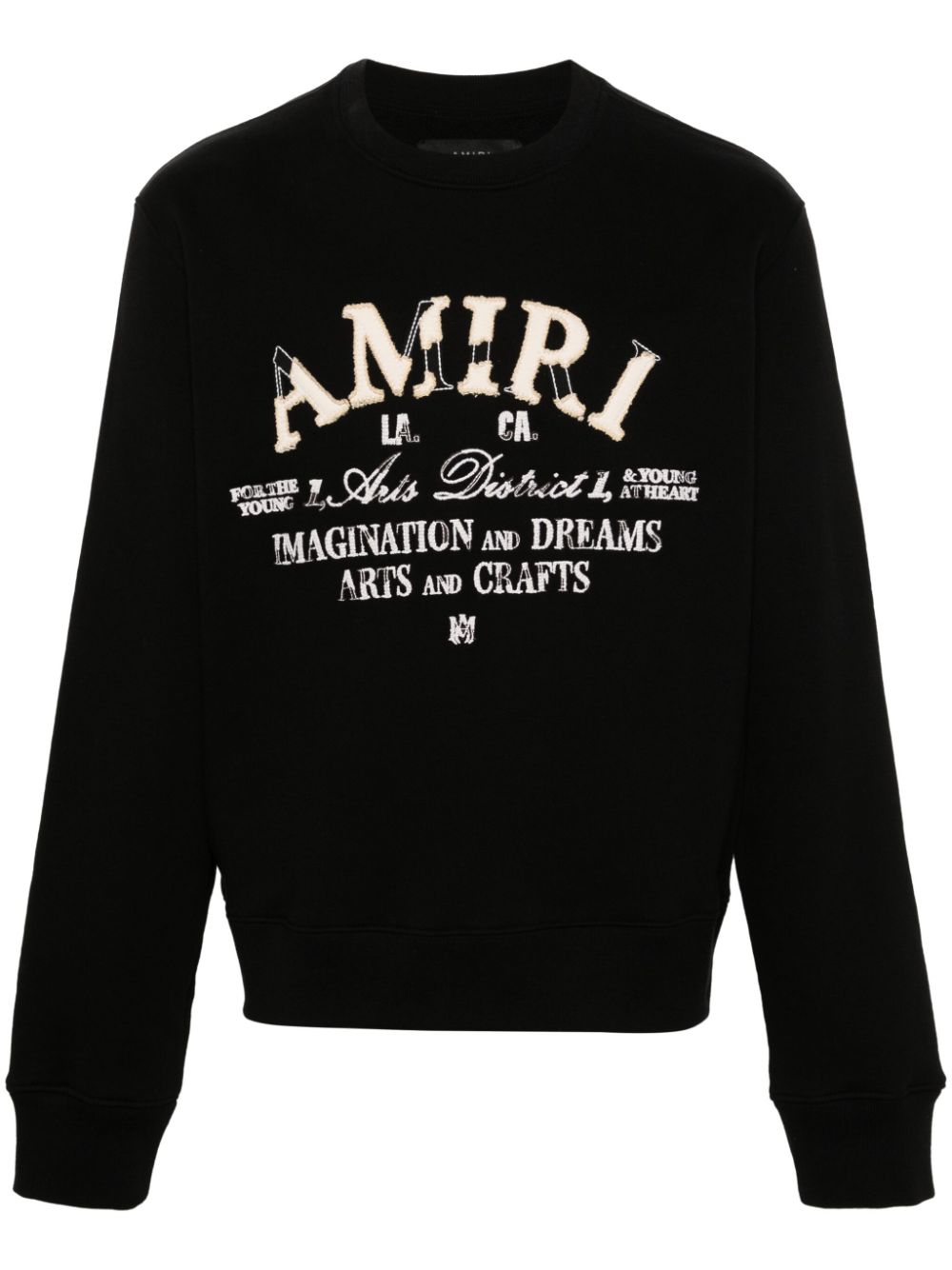 AMIRI Arts District Sweatshirt in Distressed-Optik - Schwarz von AMIRI