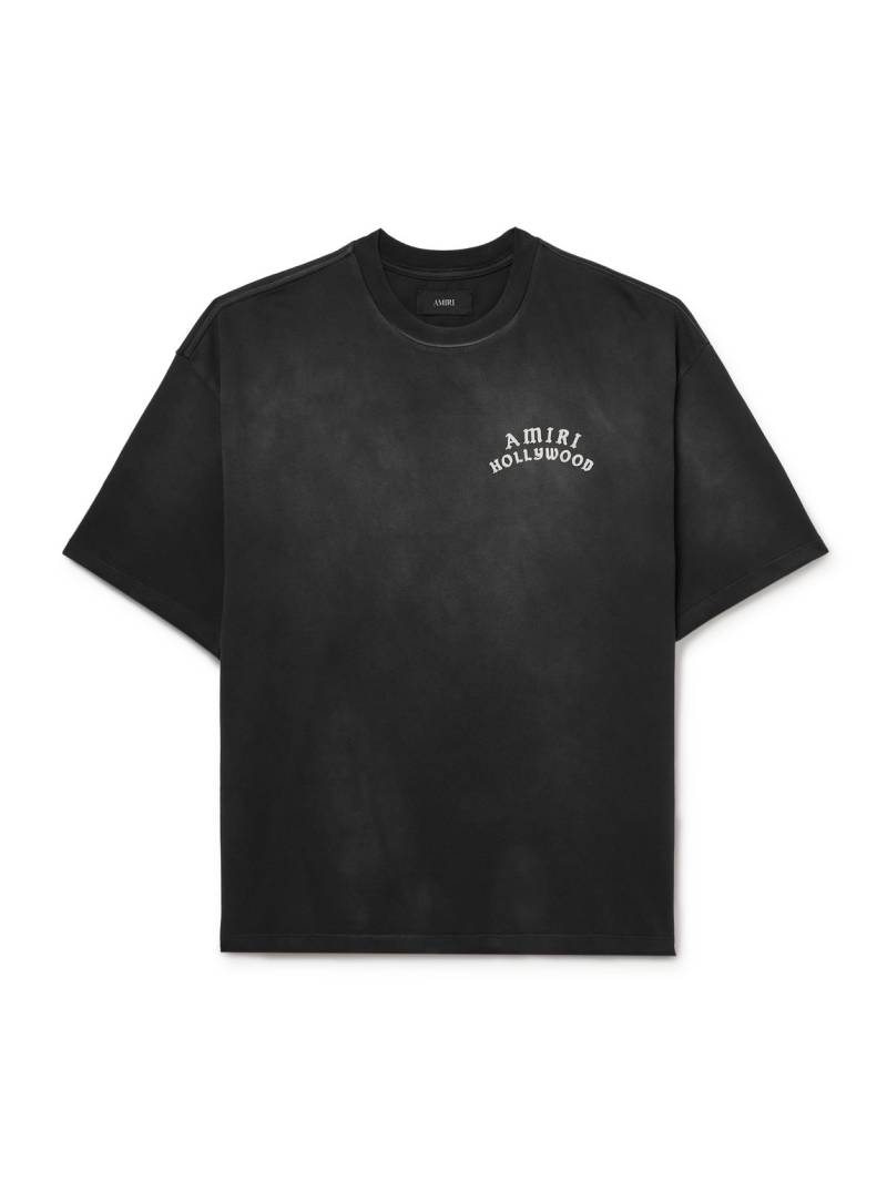 AMIRI - Hollywood Logo-Print Cotton-Jersey T-Shirt - Men - Black - XL von AMIRI
