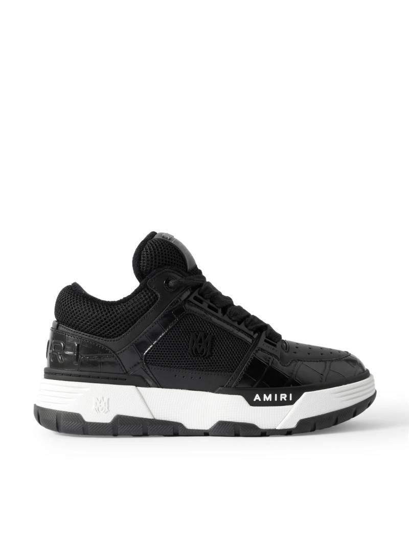 AMIRI - MA-1 Croc-Effect Trimmed Mesh and Leather Sneakers - Men - Black - EU 43 von AMIRI