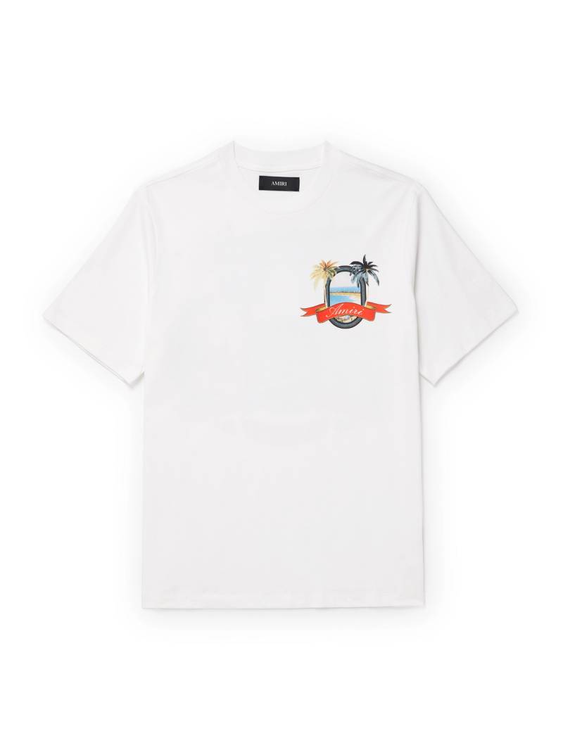 AMIRI - MA Paradise Logo-Print Cotton-Jersey T-Shirt - Men - Neutrals - XS AMIRI - MA Paradise Logo-Print Cotton-Jersey T-Shirt - Men - Neutrals - XS von AMIRI