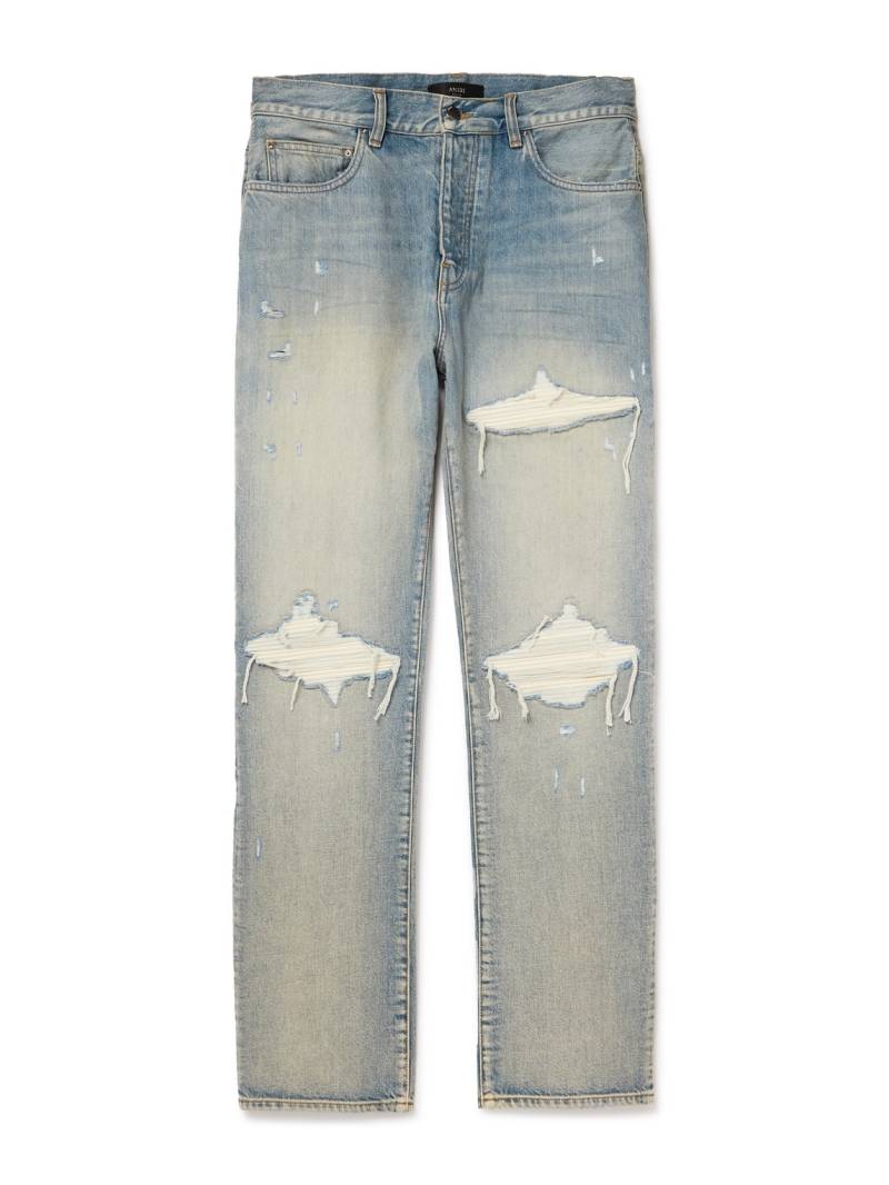 AMIRI - MX1 Skinny-Fit Panelled Distressed Jeans - Men - Blue - UK/US 30 von AMIRI