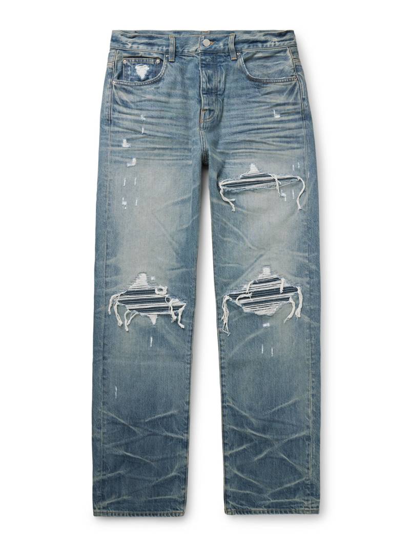 AMIRI - MX1 Straight-Leg Panelled Distressed Jeans - Men - Blue - UK/US 29 von AMIRI
