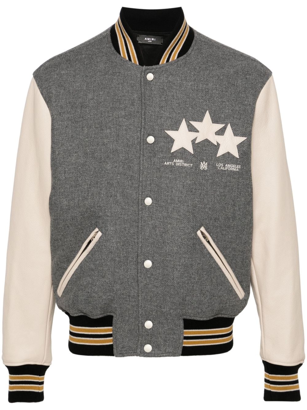 AMIRI Oversized Stars Collegejacke - Grau von AMIRI