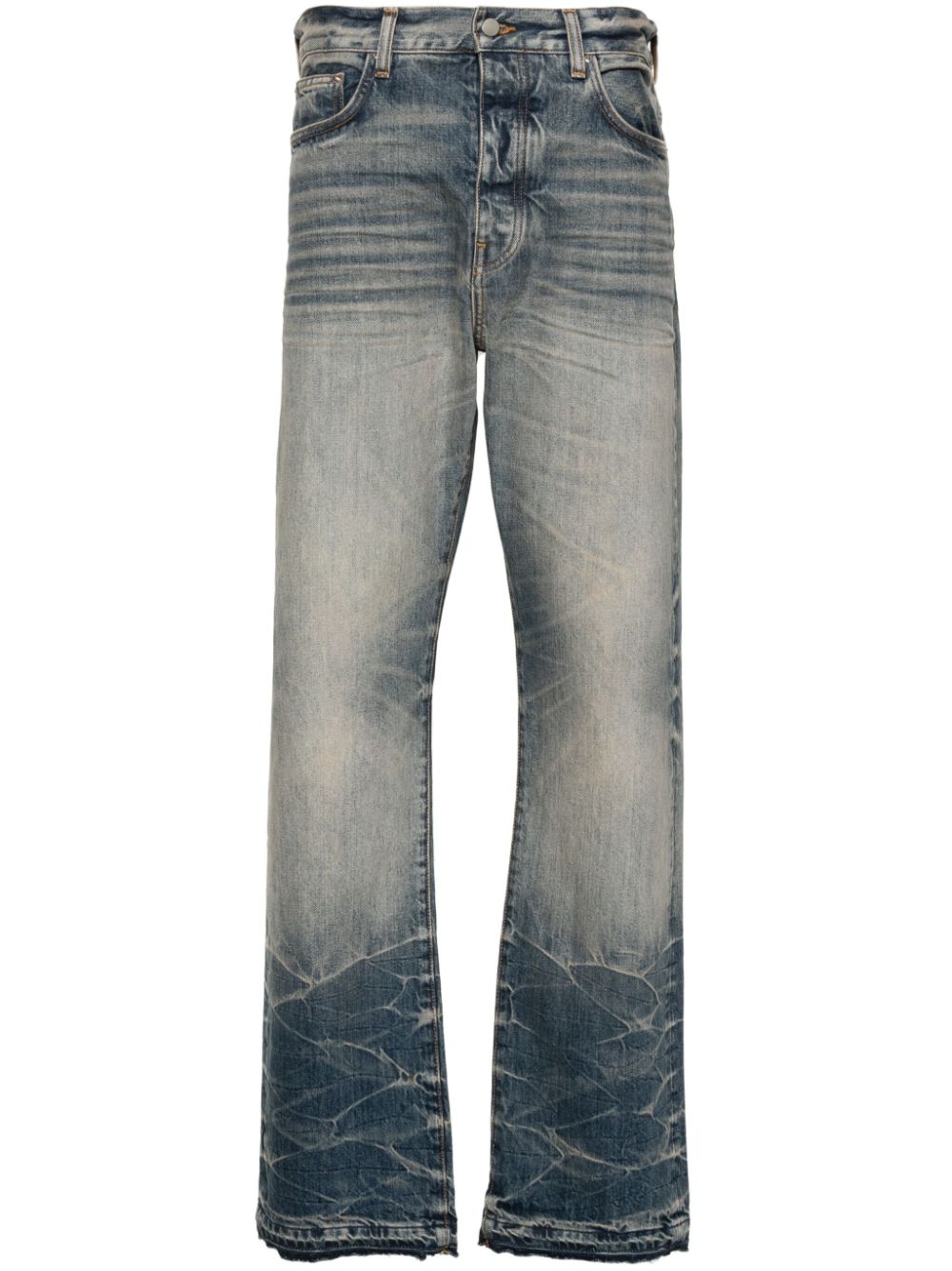 AMIRI Straight-Leg-Jeans mit Release-Saum - Blau von AMIRI