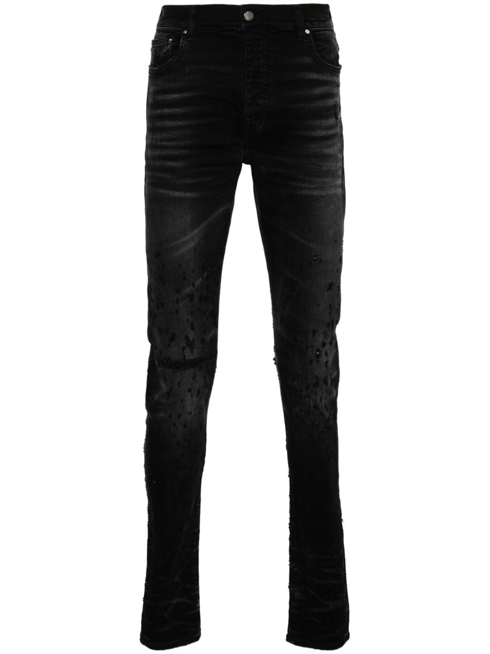 AMIRI Halbhohe Shotgun Skinny-Jeans - Schwarz von AMIRI