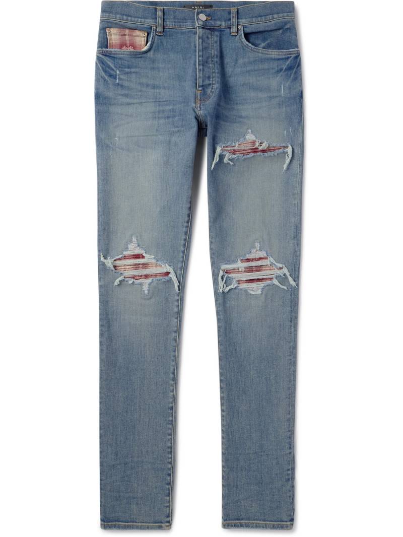 AMIRI - Skinny-Fit Distressed Patchwork Jeans - Men - Blue - UK/US 29 AMIRI - Skinny-Fit Distressed Patchwork Jeans - Men - Blue - UK/US 29 von AMIRI