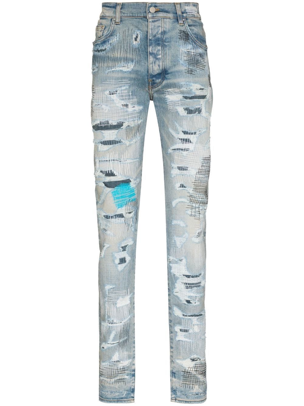 AMIRI Skinny-Jeans im Distressed-Look - Blau von AMIRI