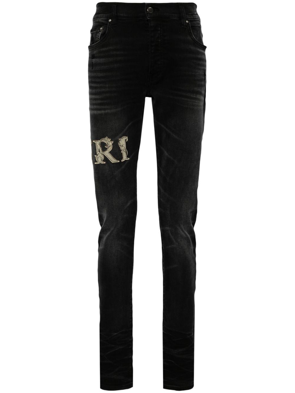 AMIRI Skinny-Jeans mit Logo-Applikation - Schwarz von AMIRI