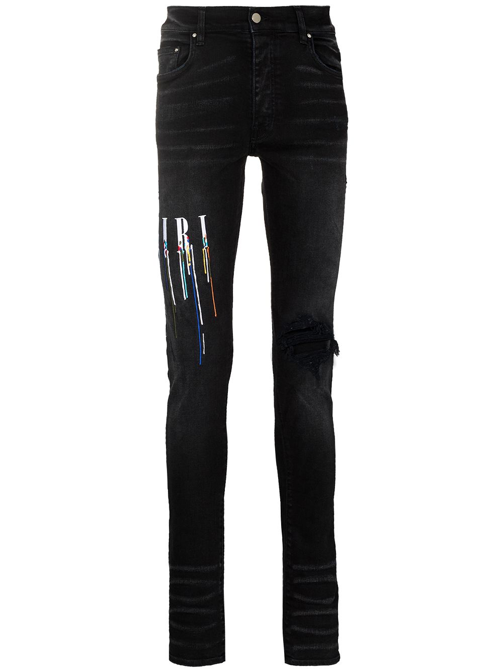 AMIRI Skinny-Jeans mit Logo-Stickerei - Schwarz von AMIRI