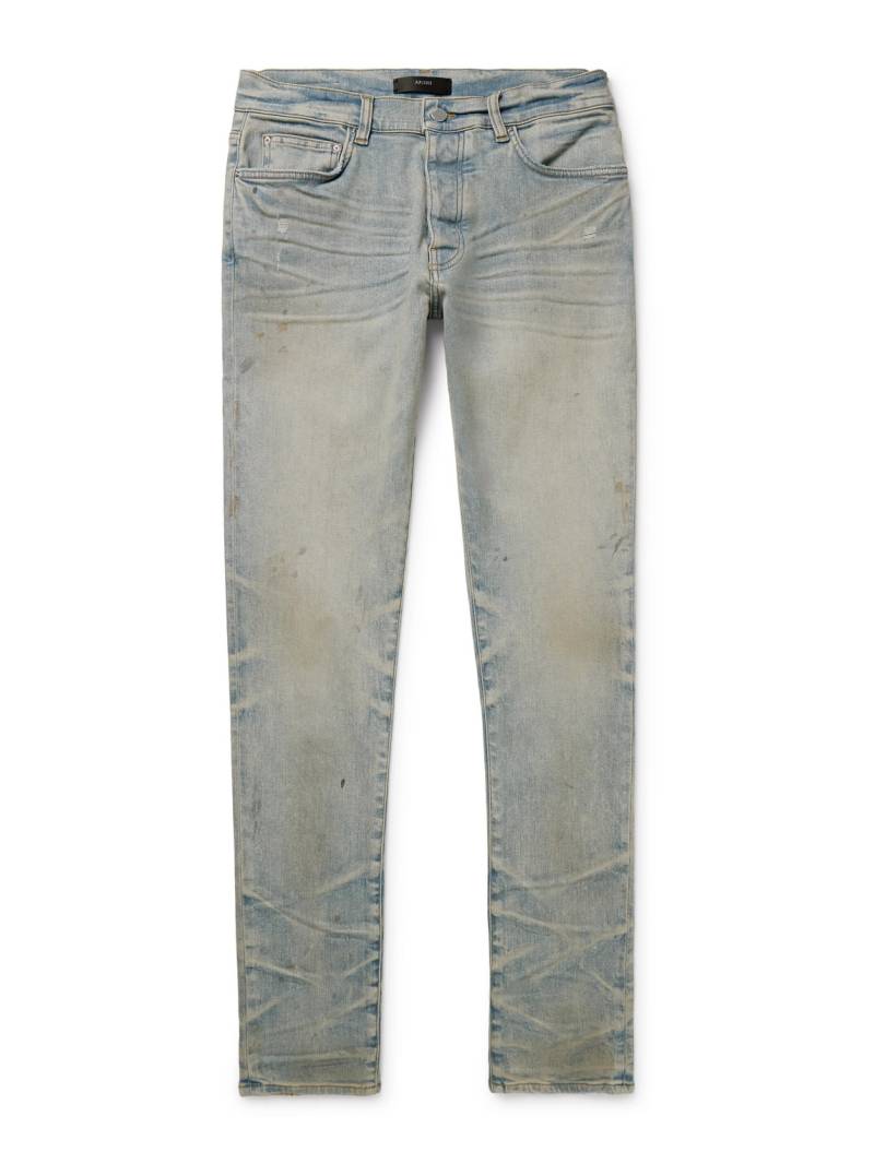 AMIRI - Stack Skinny-Fit Distressed Jeans - Men - Blue - UK/US 36 von AMIRI