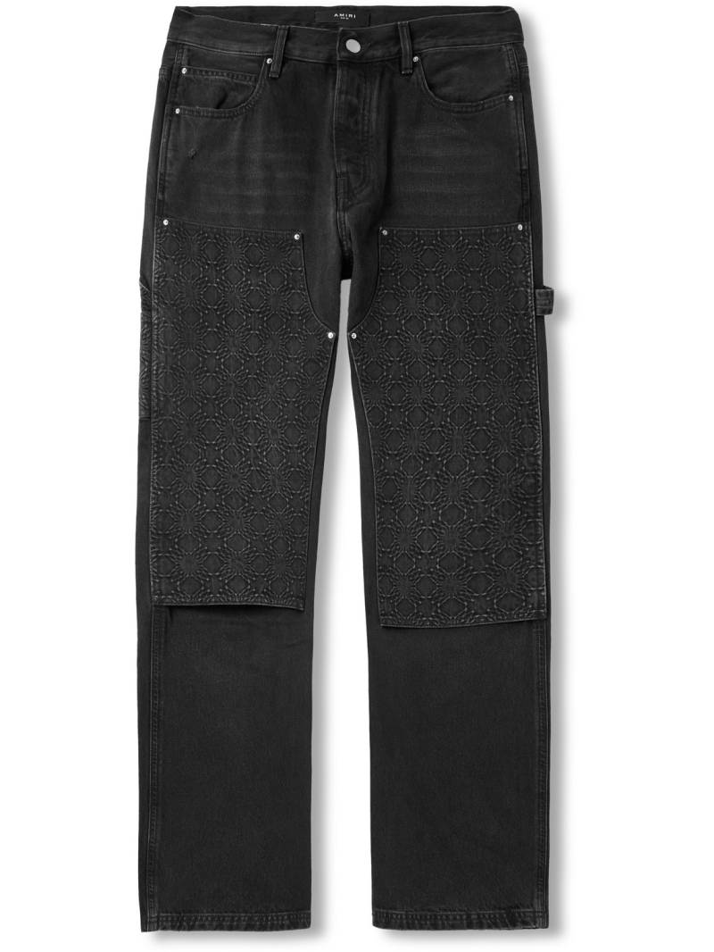 AMIRI - Straight-Leg Panelled Debossed Jeans - Men - Black - UK/US 33 AMIRI - Straight-Leg Panelled Debossed Jeans - Men - Black - UK/US 33 von AMIRI
