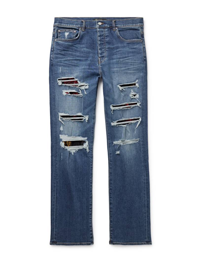AMIRI - Thrasher Slim-Fit Distressed Panelled Jeans - Men - Blue - UK/US 33 von AMIRI