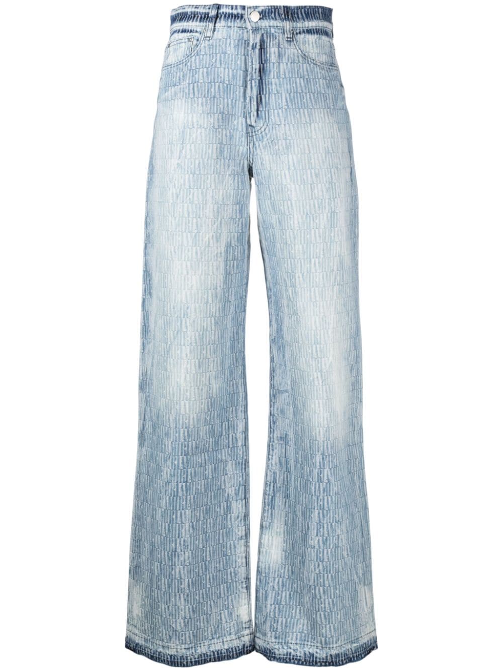 AMIRI Weite Jeans mit Jacquard-Logo - Blau von AMIRI