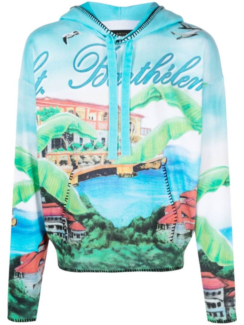 AMIRI Hoodie mit grafischem Print - Blau von AMIRI