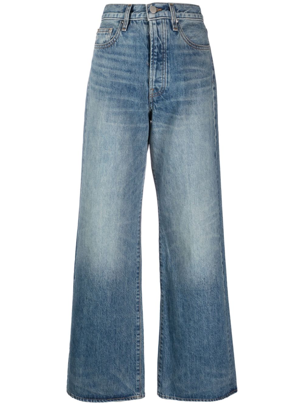 AMIRI Wide-Leg-Jeans mit hohem Bund - Blau von AMIRI