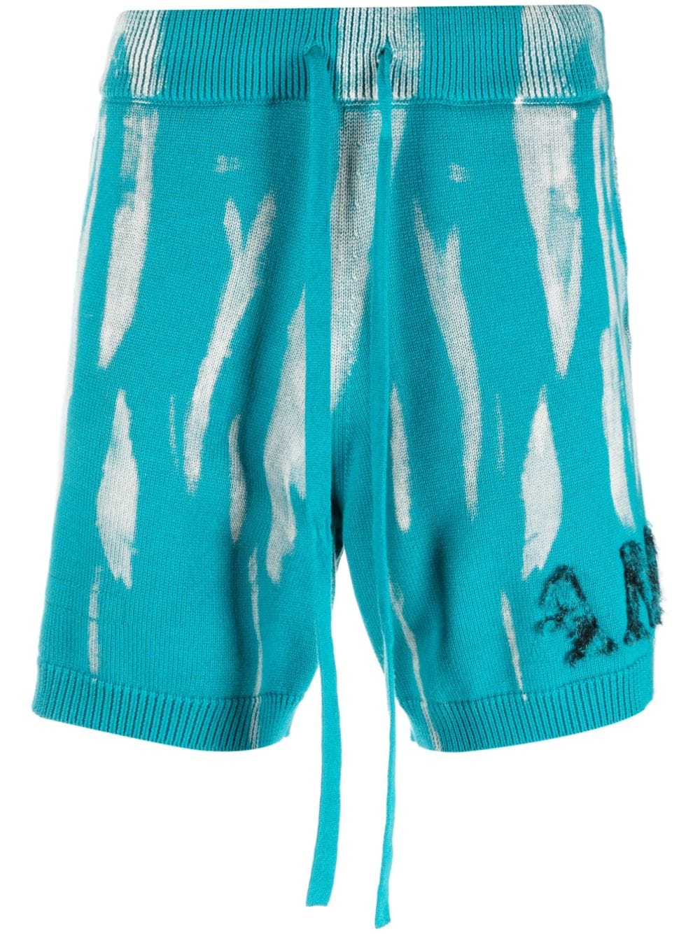 AMIRI Gestrickte Shorts mit Logo-Stickerei - Blau von AMIRI