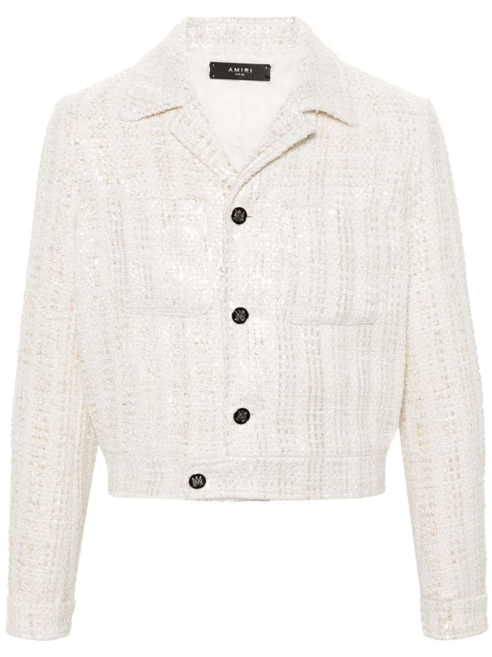 AMIRI Tweed-Jacke mit Pailletten - Nude von AMIRI