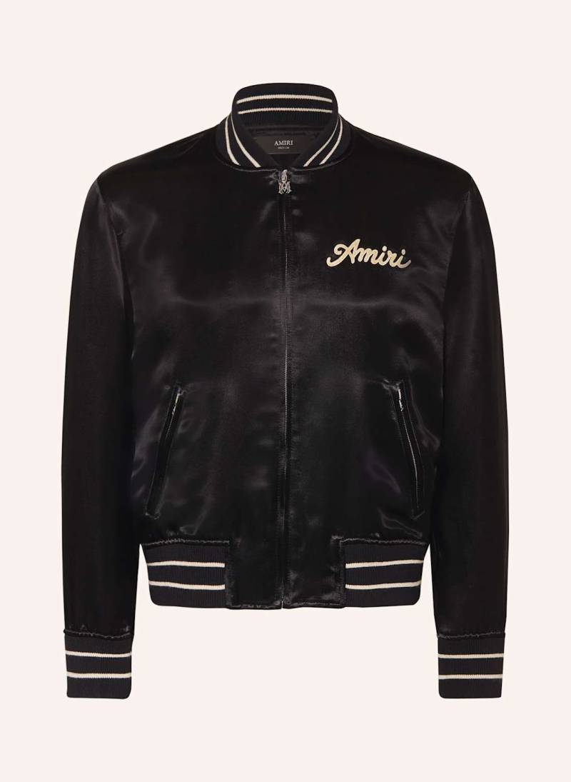 Amiri Blouson Club Amiri Aus Satin schwarz von AMIRI