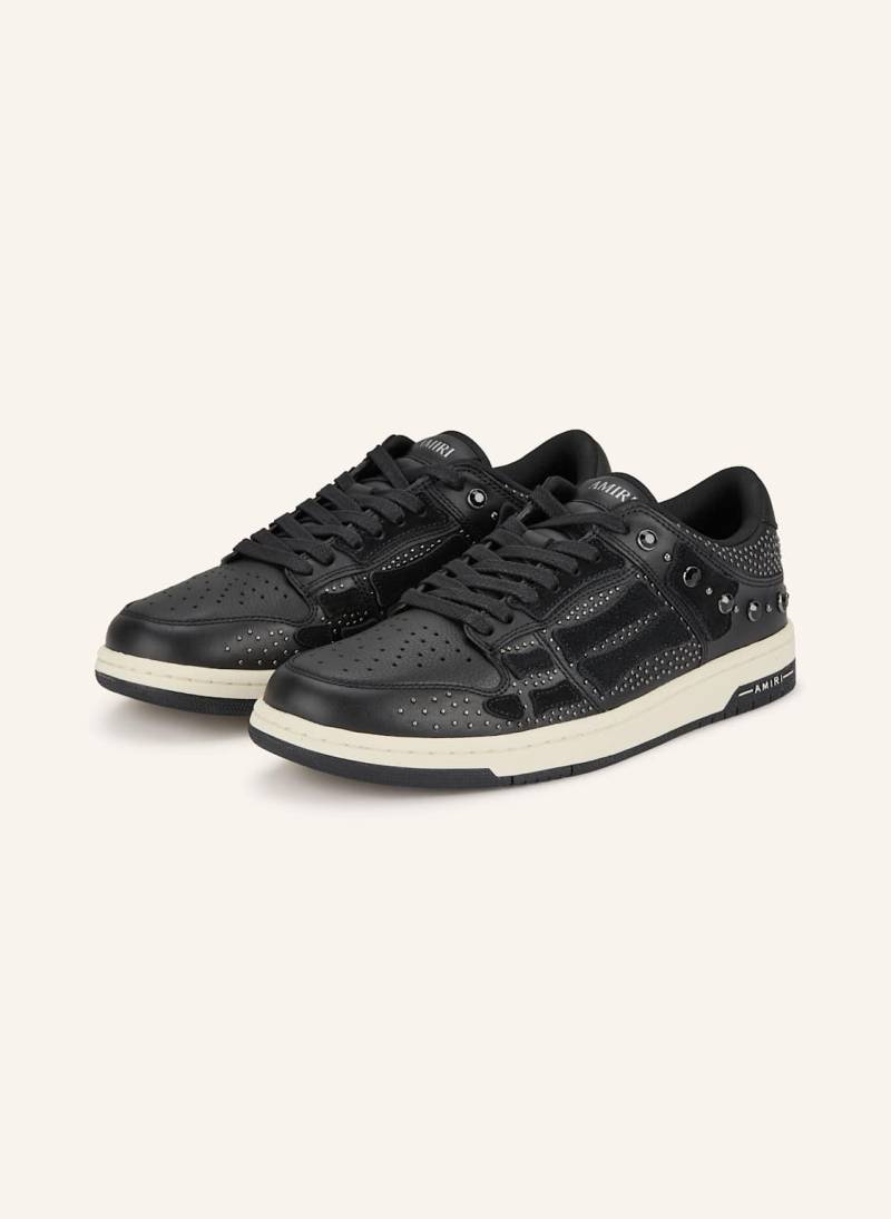 Amiri Sneaker Skel Top Low Mit Nieten Und Schmucksteinen schwarz von AMIRI