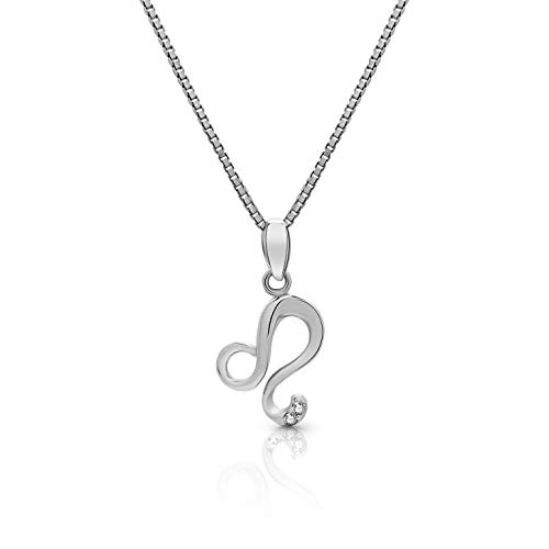 AMITSCHI® Sternzeichen-Kette aus 925 Sterling Silber - [verstellbare Sternzeichenkette für Damen] Perfekte Geschenkidee - Einzigartiges Sternzeichen Design - Löwe 23. Juli - 23. August von AMITSCHI