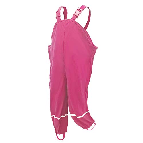 amiyan Kinder Regenlatzhose Regenhose wasserdichte Atmungsaktiv Buddelhose Matschhose mit Hosenträgern für Mädchen Jungen Rose 110/116 von amiyan