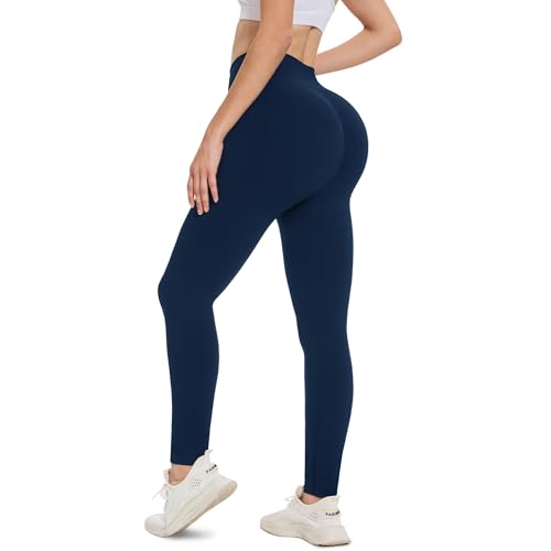 AMIYOYO Scrunch Butt Leggings Damen Push Up High Waist Sport Leggins Booty Elastische Yoga Hose Gym Po Sportsleggings Fitness Blickdicht Sporthose von AMIYOYO