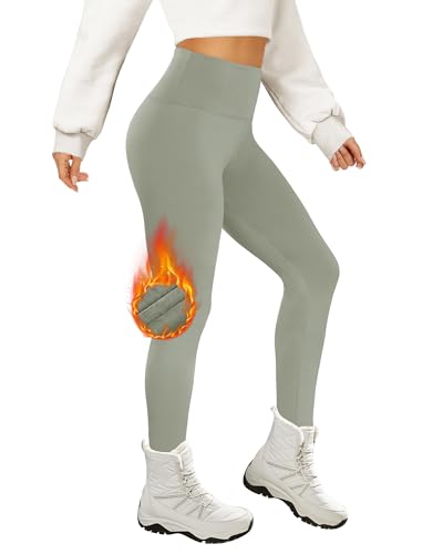 AMIYOYO Thermo Leggings Damen Gefütterte Thermoleggins für Winter High Waist Blickdicht Strumpfhose Mit Fleece Warm Kuschelig Elastisch Sport Leggins von AMIYOYO