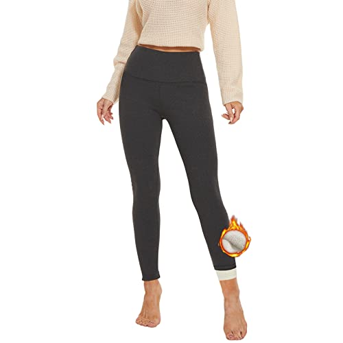 AMIYOYO Thermo Leggings Damen Gefüttert Leggings Fleece Thermohose Verdickte Plüsch Leggins Blickdicht Samt Thermounterwäsche Warm Strumpfhose Winter von AMIYOYO
