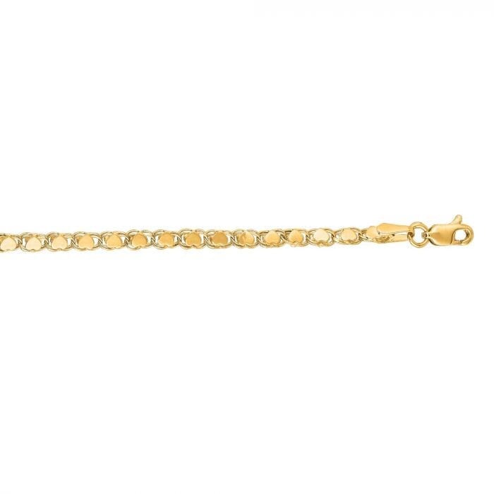 14K Gelb Oder Weißgold 3mm Herz Kette Mit Karabinerverschluss von AMJEWELRYNYC