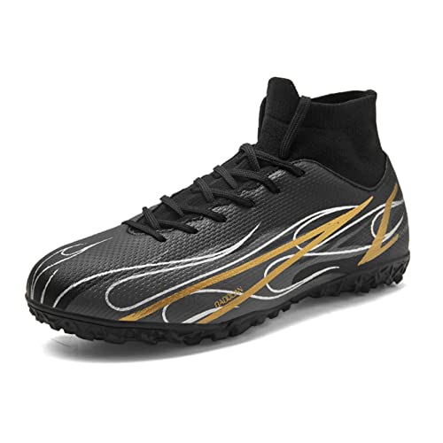 AMLCWZ Herren Fußballschuhe Professionelle Sport Wettbewerb Fußballschuhe Indoor Sport Atmungsaktiv High-Top Fußballschuhe von AMLCWZ