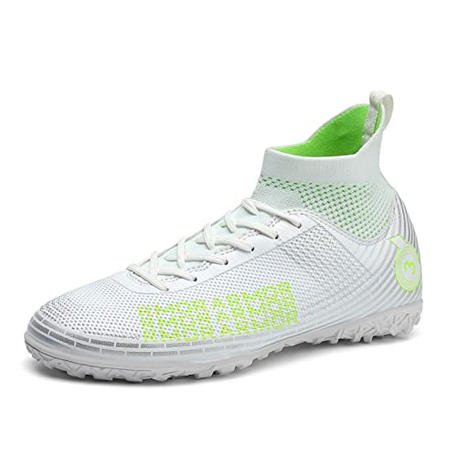 AMLCWZ Herren Fußballschuhe Professionelle Sport Wettbewerb Fußballschuhe Indoor Sport Atmungsaktiv High-Top Fußballschuhe von AMLCWZ