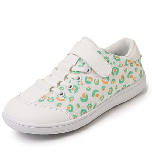 Barfußschuhe Kinder Junge Mädchen Breite mit Klettverschluss barfussschuhe Unisex Laufschuhe Freizeit Barefoot Shoes Outdoor Fitnessschuhe Leicht Schuhe Weich Sneaker von AMLCWZ
