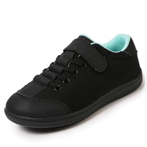 Barfußschuhe Kinder Junge Mädchen Breite mit Klettverschluss barfussschuhe Unisex Laufschuhe Freizeit Barefoot Shoes Outdoor Fitnessschuhe Leicht Schuhe Weich Sneaker von AMLCWZ