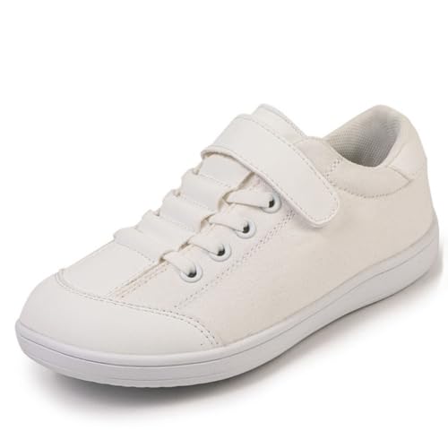 Barfußschuhe Kinder Junge Mädchen Breite mit Klettverschluss barfussschuhe Unisex Laufschuhe Freizeit Barefoot Shoes Outdoor Fitnessschuhe Leicht Schuhe Weich Sneaker von AMLCWZ
