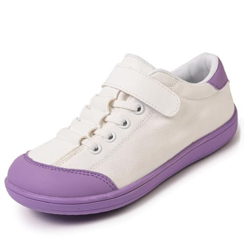 Barfußschuhe Kinder Junge Mädchen Breite mit Klettverschluss barfussschuhe Unisex Laufschuhe Freizeit Barefoot Shoes Outdoor Fitnessschuhe Leicht Schuhe Weich Sneaker von AMLCWZ