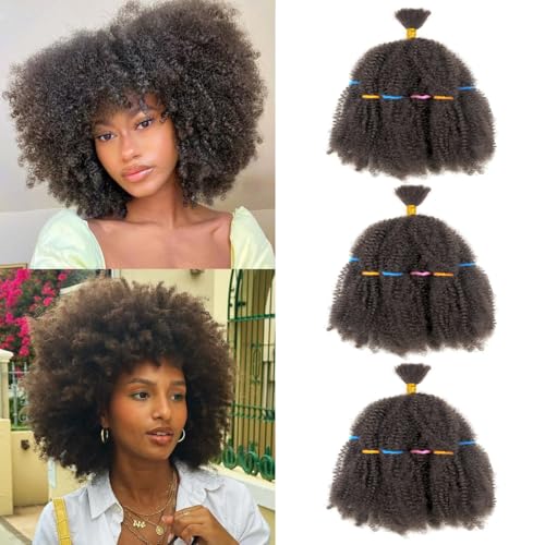 Springy Afro Kinky Curly Twist Crochet Hair Pre-Separated for Cuban Twist Hair Marley Braiding Hair Faux Locs Crochet Synthetic Hair Extensions for Women Girls (4#, 14inch-3) von AMLUCKS