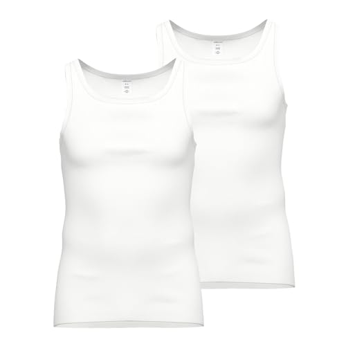 Ammann 2er Pack Herren Shirt Untershirt GOTS Unterhemd Feinripp, Farbe:Weiß, Artikel:-1 weiß, Größe:6 von Ammann
