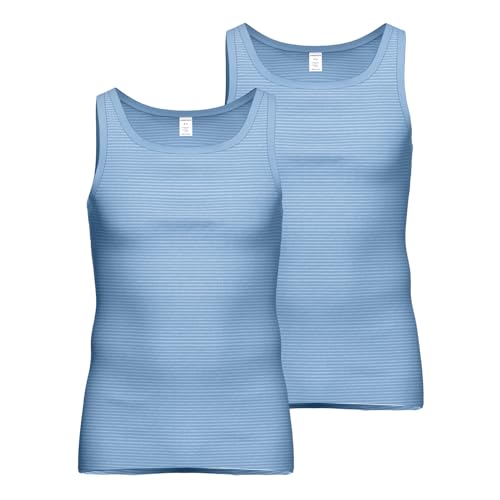 Ammann 2er Pack Herren Shirt Untershirt Jeans Unterhemd, Farbe:Blau, Artikel:-125 hellblau, Größe:8 von Ammann