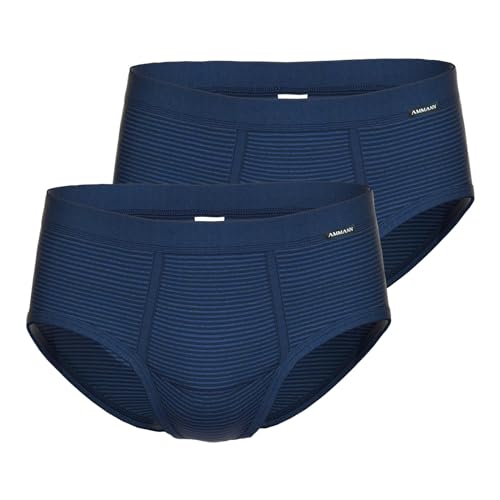 Ammann 2er Pack Herren Unterhose Unterwäsche Slip Brief Classic, Farbe:Navy, Größe:12, Artikel:-22 dunkelblau von Ammann