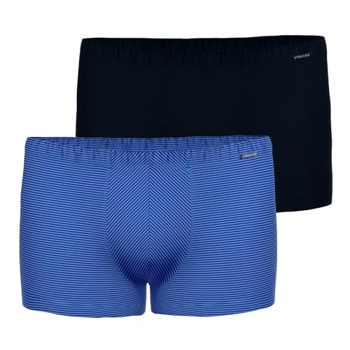 Ammann 2er Pack Herren Unterwäsche Unterhose Boxer Retro Short, Farbe:Mehrfarbig, Größe:5, Artikel:-16/463 Nightblue/Saphir von Ammann
