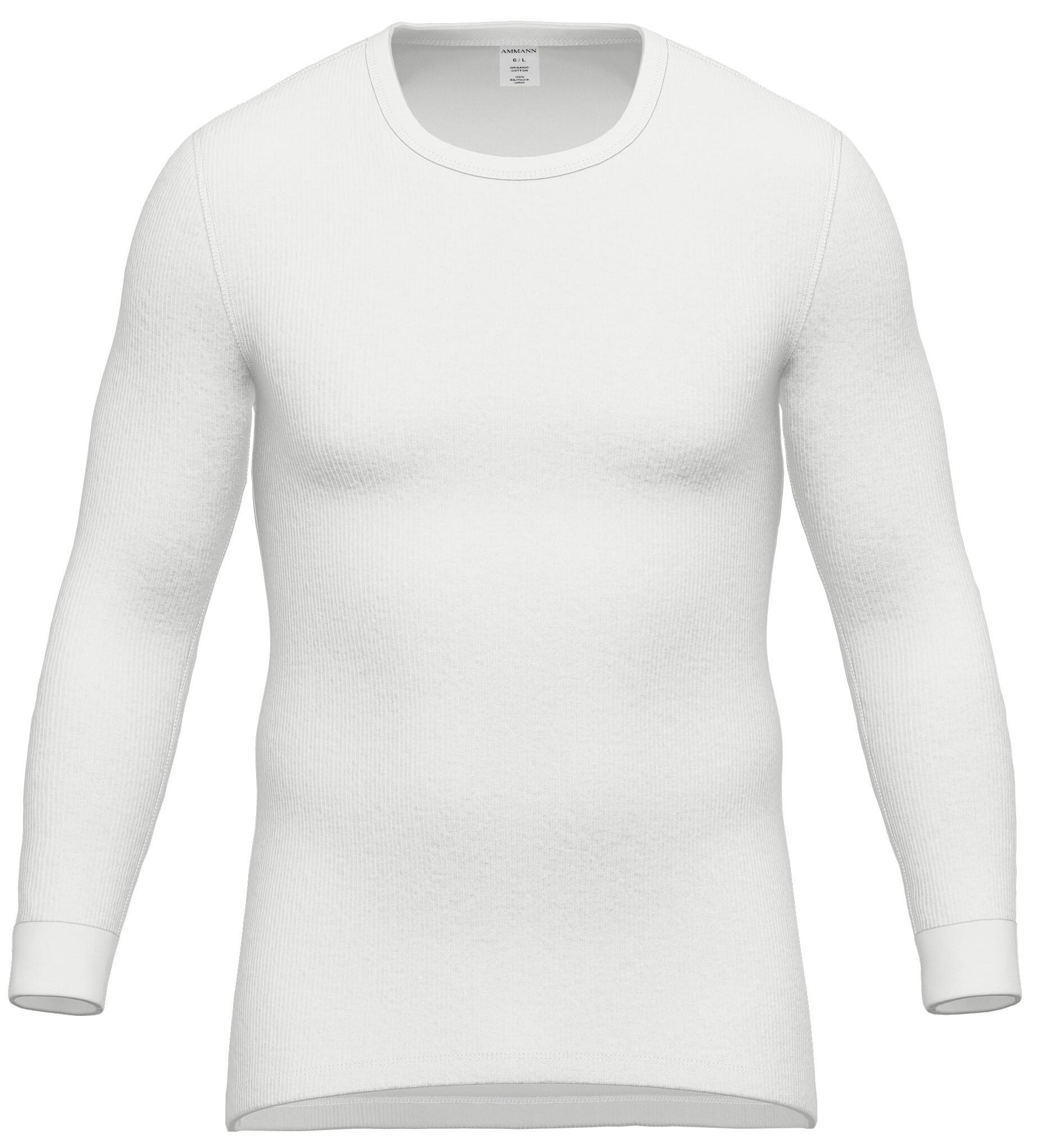 AMMANN - Org 433 Doppelripp Shirt 1/1 Arm weiss - Gr. - 6 von AMMANN