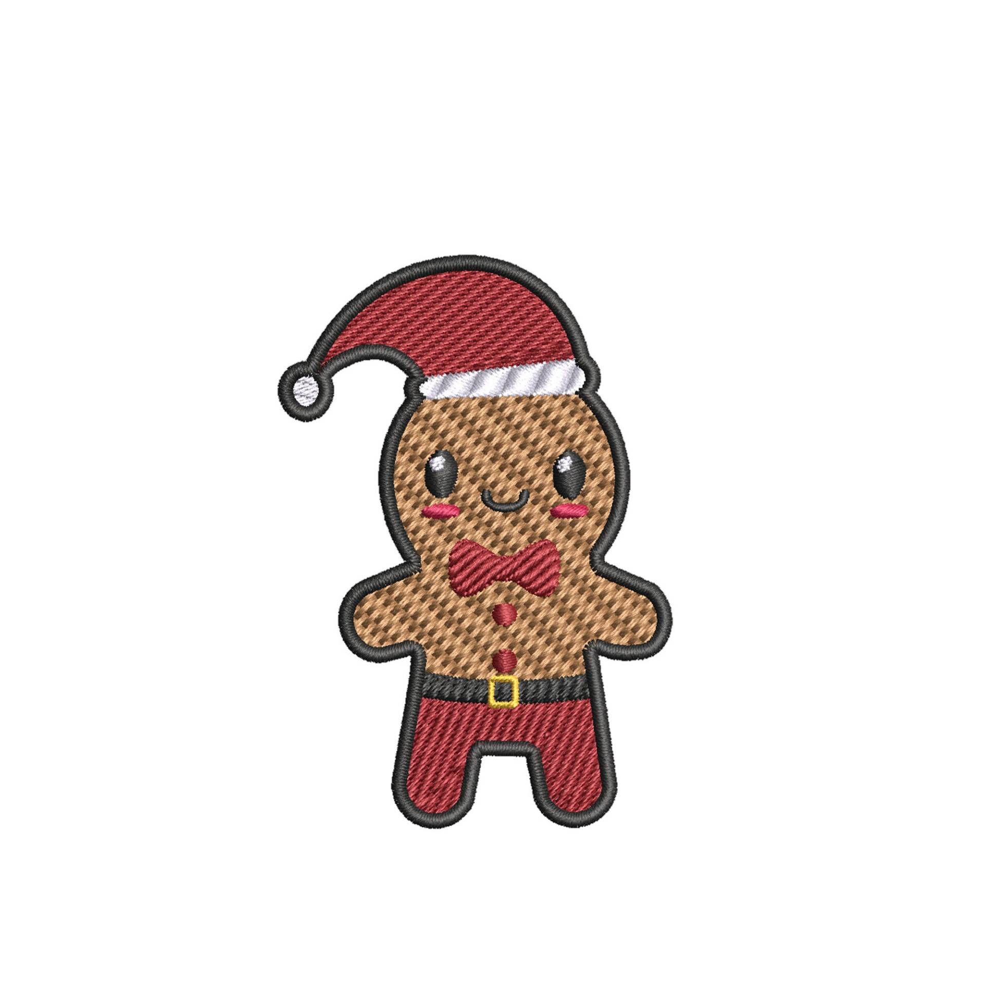 Cute Santa Ginger Bread Man Weihnachten Gestickt Aufbügler Magic Holidays Fun Abzeichen Für Strümpfe Rucksack Taschen Weste Jacke Kleidung von AMODesignsByAtlas