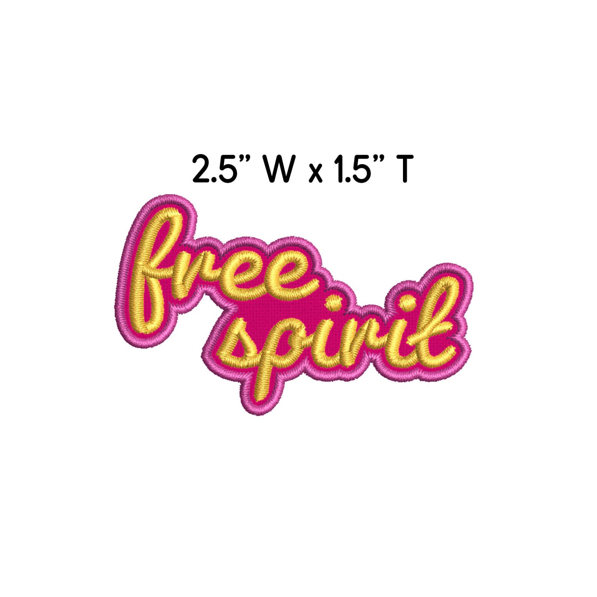 Free Spirit Gesticktes Bügelbild Benutzerdefinierte Aufnäher Für Rucksack Taschen Weste Jacke Kleidung Jeans/Hippie Retro Natur Reise Souvenir von AMODesignsByAtlas