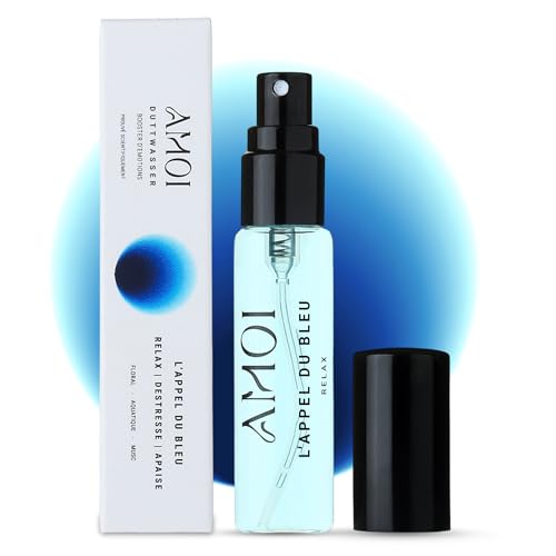AMOI - L' APPEL DU BLEU - Eau de Parfum Entspannend 10 ML - Duftnoten aus Bergamotte, Maiglöckchen & Weißem Moschus - +85% Natürlich - Emotionsbooster von AMOI