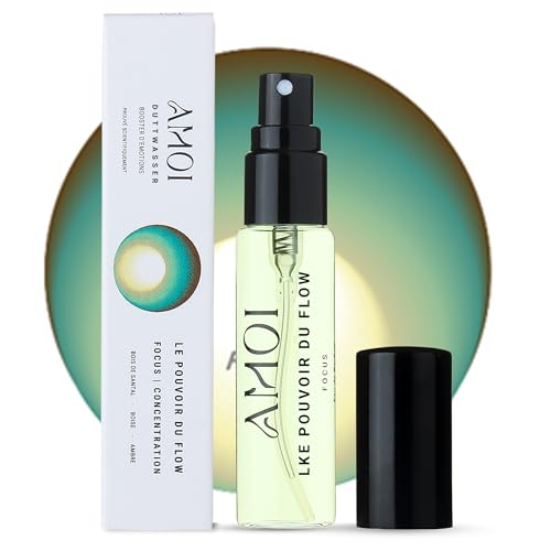 AMOI - LE POUVOIR DU FLOW - Eau de Parfum Fokussierend 10 ML - Duftnoten aus Kardamon, Sandelholz & Weißem Moschus - +85% Natürlich - Emotionsbooster von AMOI