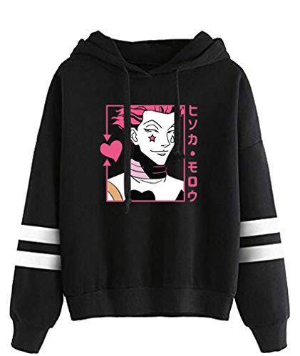 AMOMA Anime Hunter x Hunter Sport Kapuzenpullover Unisex Langarm Gon Killua Hisoka Cosplay Hoodie(S,Hisoka-Black) von AMOMA