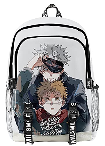 AMOMA Anime Printed Unisex Daypacks Cosplay Sukuna 3D Digitaldruck Leicht Freizeit Mehrzweck Canvas Rucksack(One Size,GojoItadori) von AMOMA